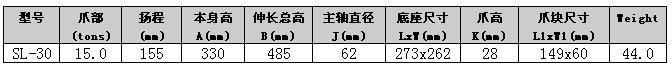 优伟千斤顶SL-30参数